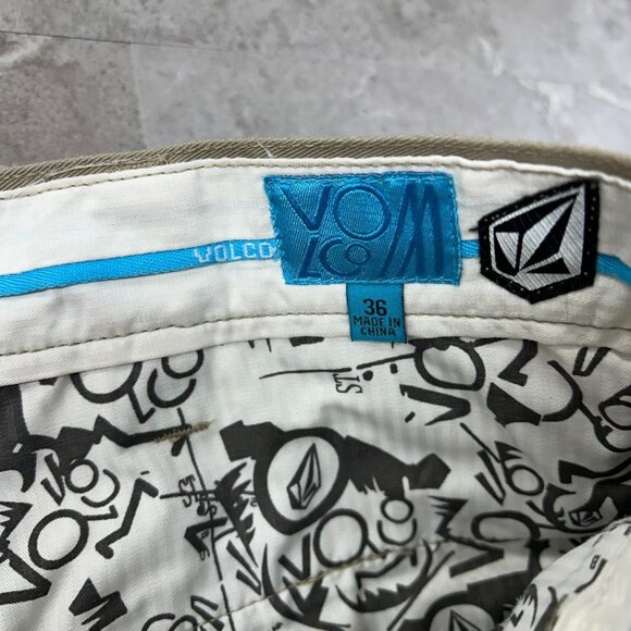 Volcom Chino Pants Mens 36 Skate Streetwear Skateboarding Khaki Tan Brown - Picture 8 of 14